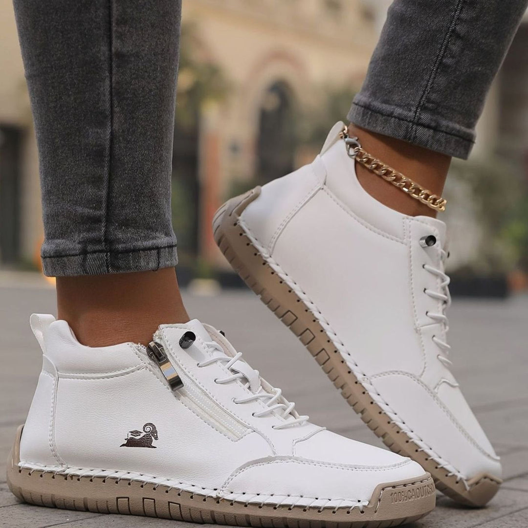 Women's Lace-Up Comfort Ankle Boots with Zipper (19)