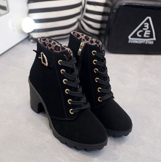 Women's Lace-Up Knee High Boots for Autumn (2)