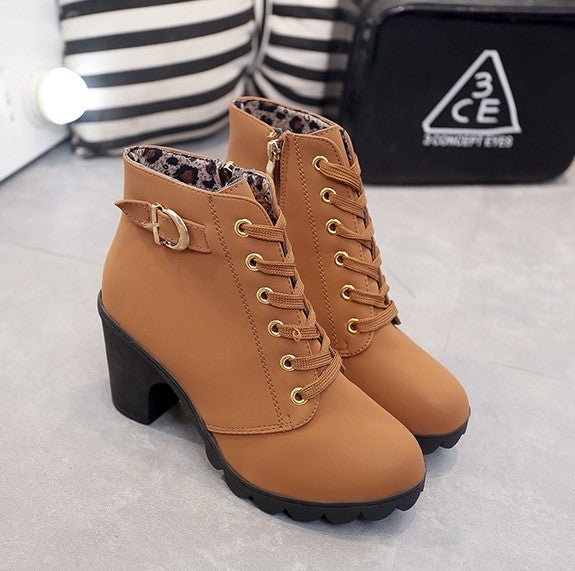 Women's Lace-Up Knee High Boots for Autumn (4)