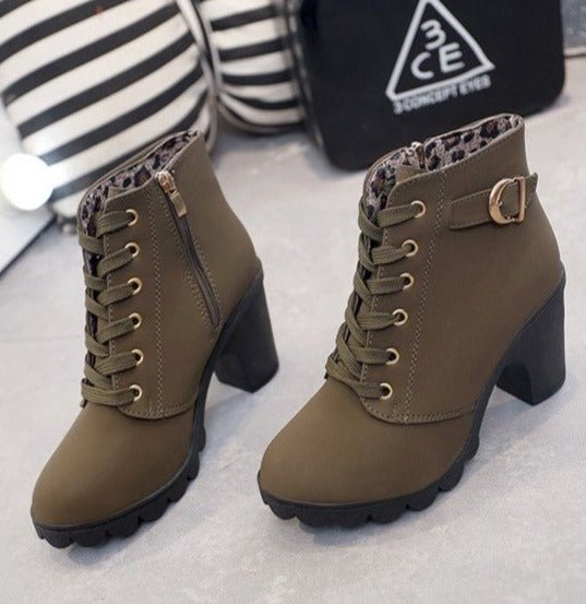 Women's Lace-Up Knee High Boots for Autumn (5)