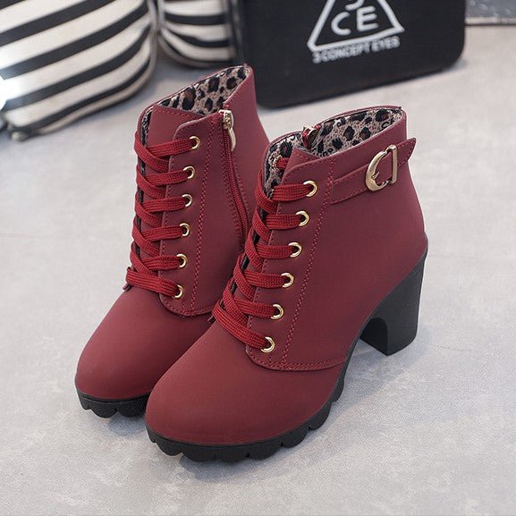 Women's Lace-Up Knee High Boots for Autumn (8)