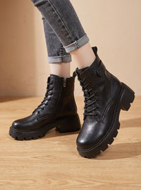 Alice | Women's Lace-Up Platform Ankle Boots