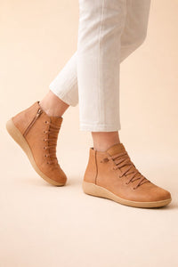 Hallie | Women's Lace-Up Side-Zip Ankle Boots