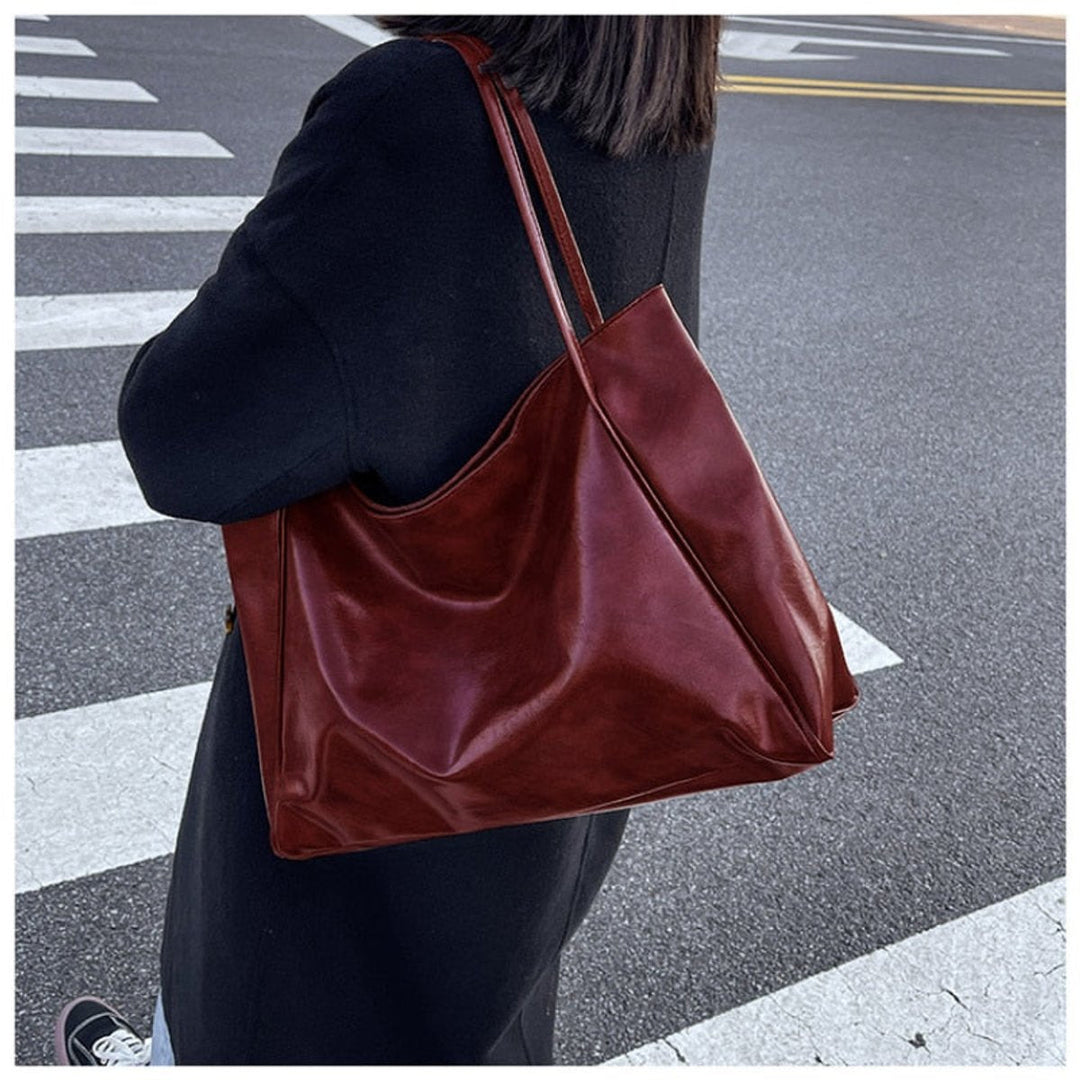 Women's Laptop Bag Retro Leather Tote (4)