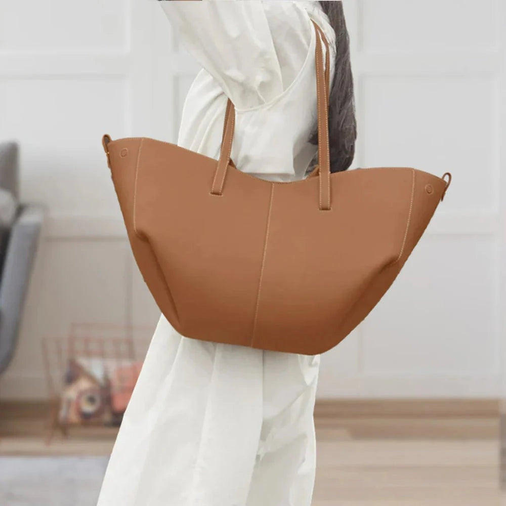 Women's Large Vintage Faux Leather Laptop Bag (2)
