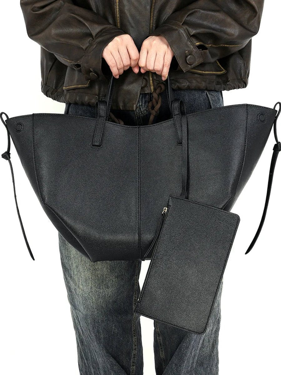 Women's Large Vintage Faux Leather Laptop Bag (5)