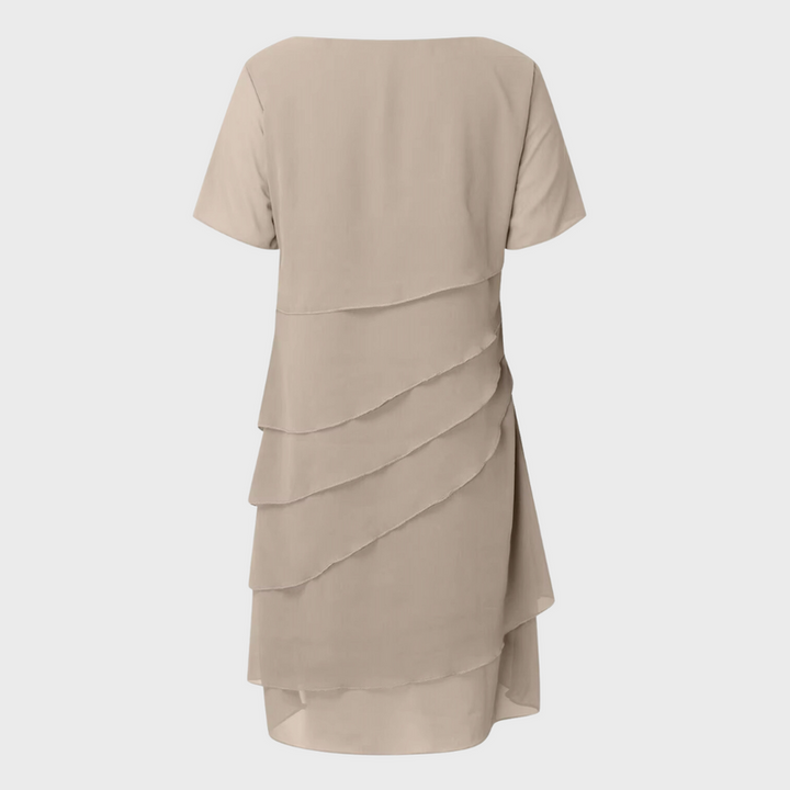 Women's Layered Chiffon Midi Party Dress (5)