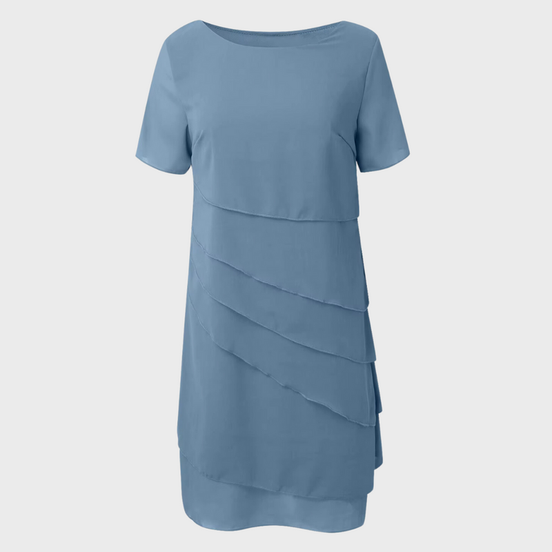 Women's Layered Chiffon Midi Party Dress (7)