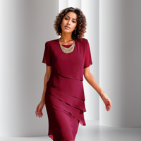 Sienna | Women's Layered Chiffon Midi Party Dress