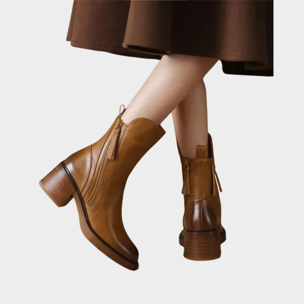 Women's Leather Ankle Boots, Stylish and Comfortable (5)