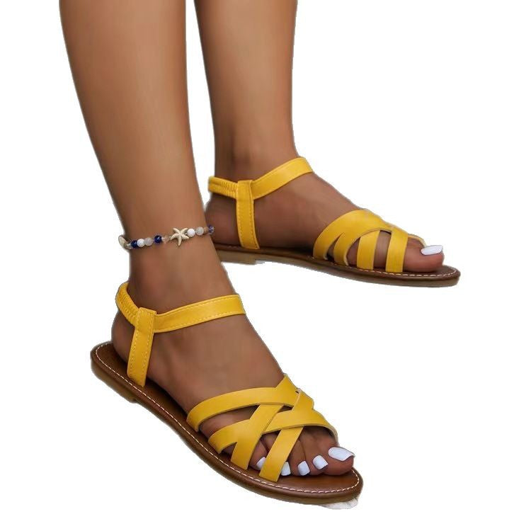 Women's Leather Sandals with Adjustable Straps (6)