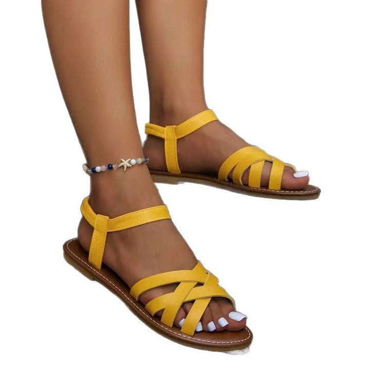 Women's Leather Sandals with Adjustable Straps (6)