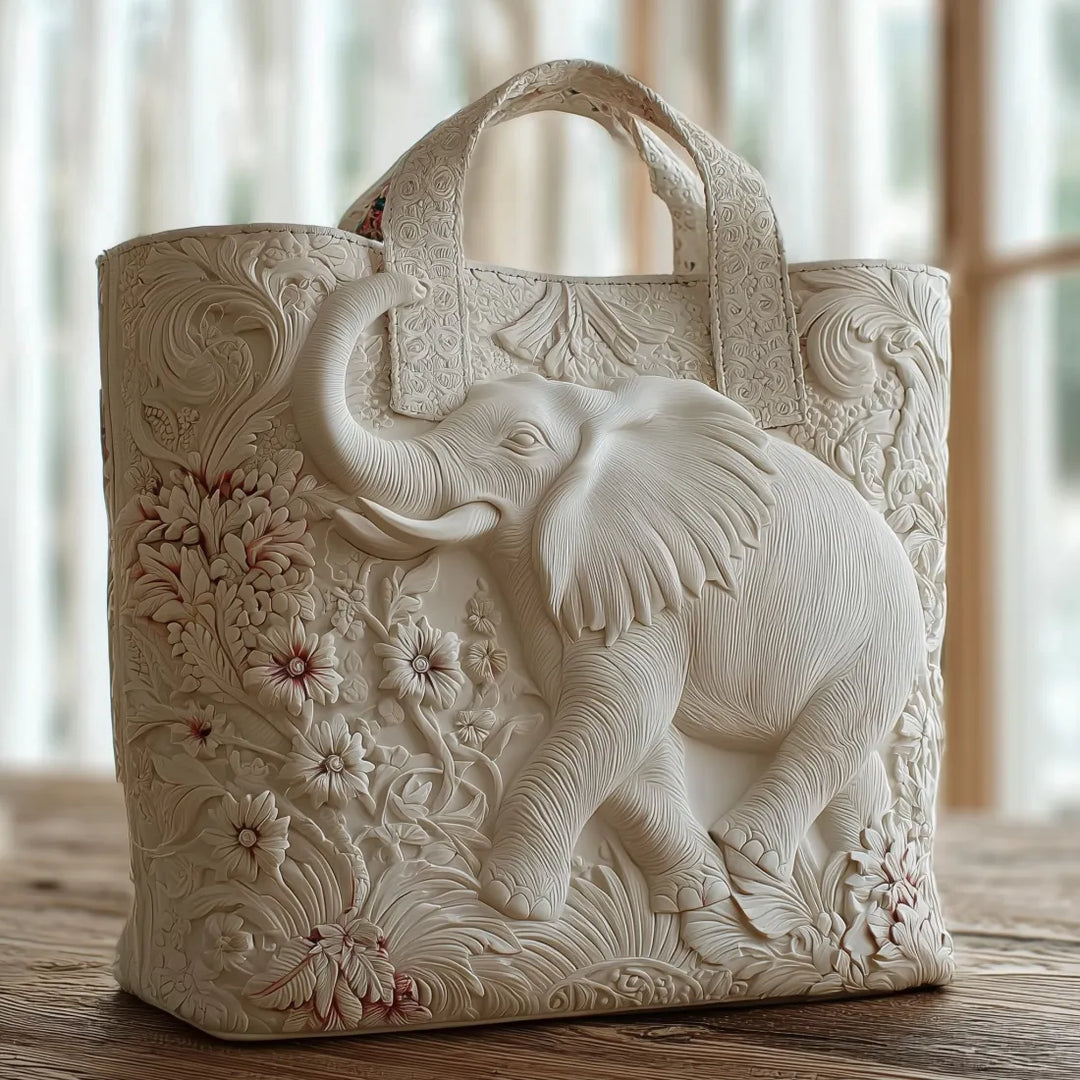 Women's Leather Tote Bag for Daily Wear in White