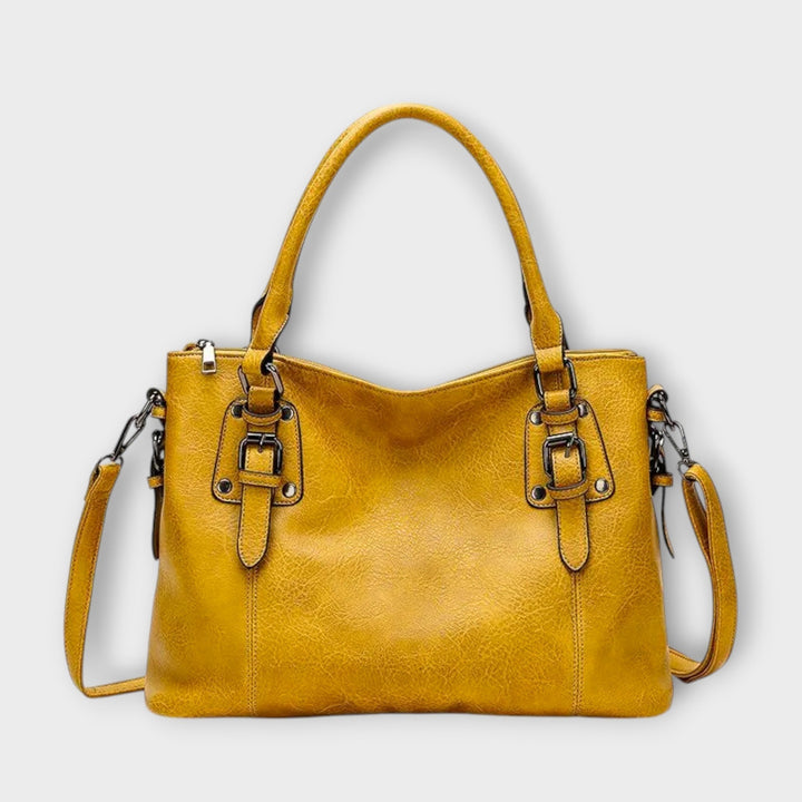 Women's Leather Tote Bag for Everyday Elegance in Yellow