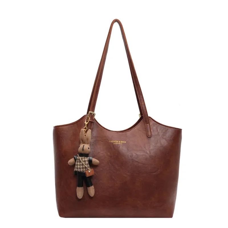 Women's Leather Tote Bag for Organized Everyday Carry in Brown