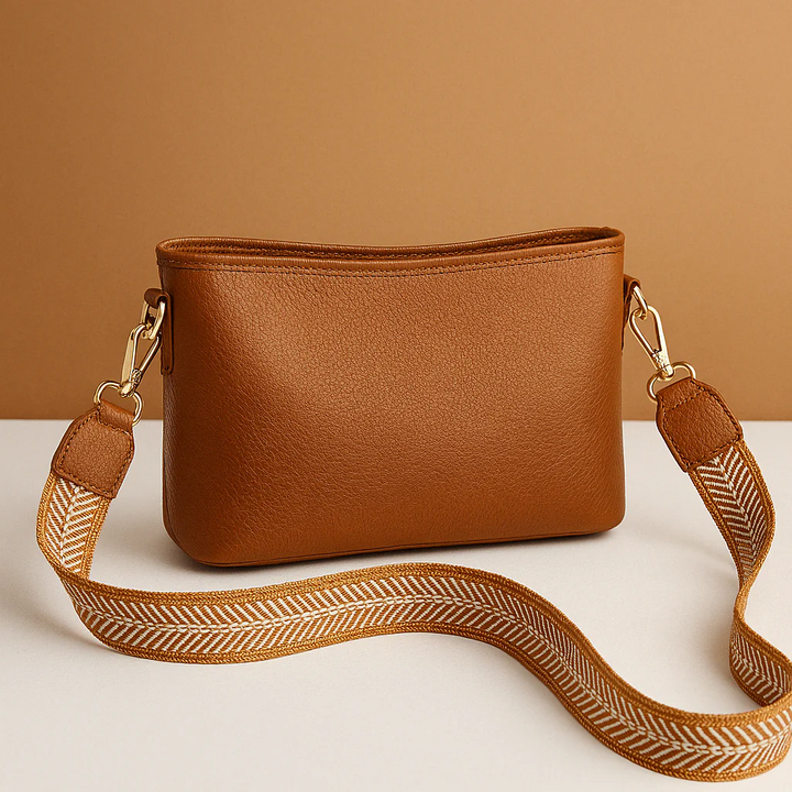 Women's Leather Tote Bag for Work and Travel in Brown