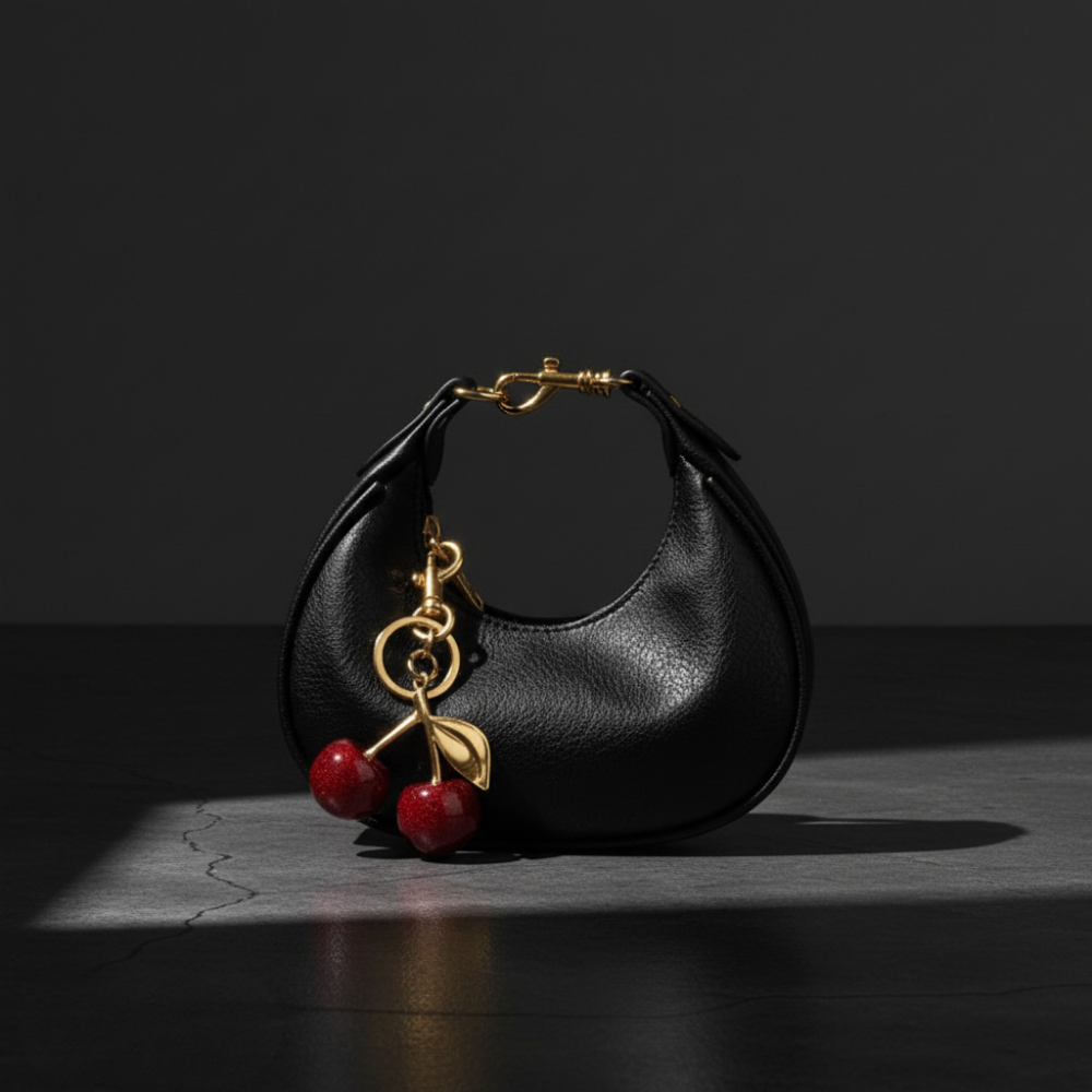 Women's Leather Tote Bag with Structured Silhouette in Crescent