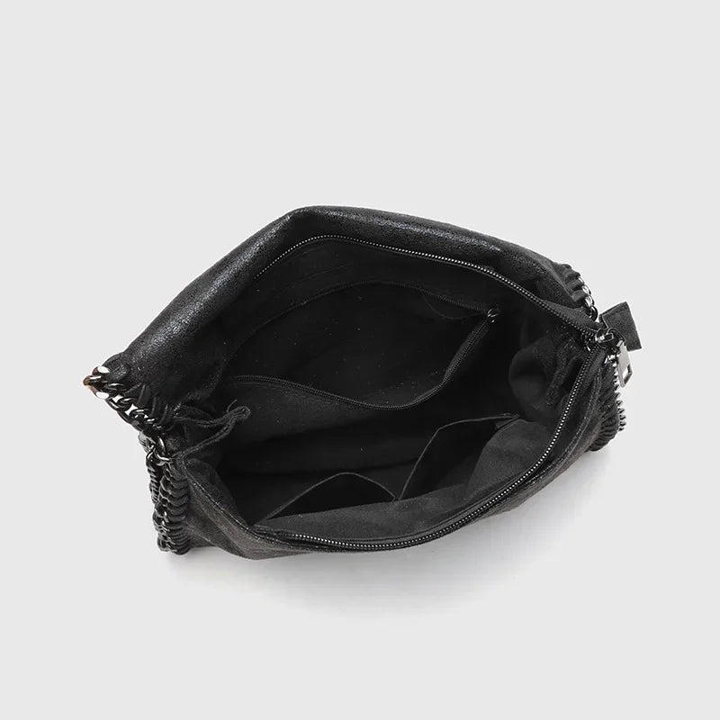 Women's Leather Tote Bag with Vintage Gothic (4)