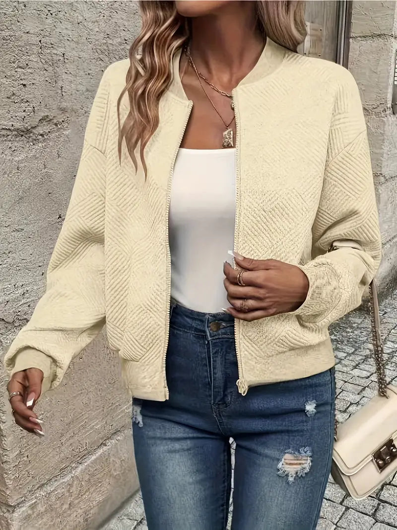 Women's Lightweight Casual Jacket for Autumn in Aprikose