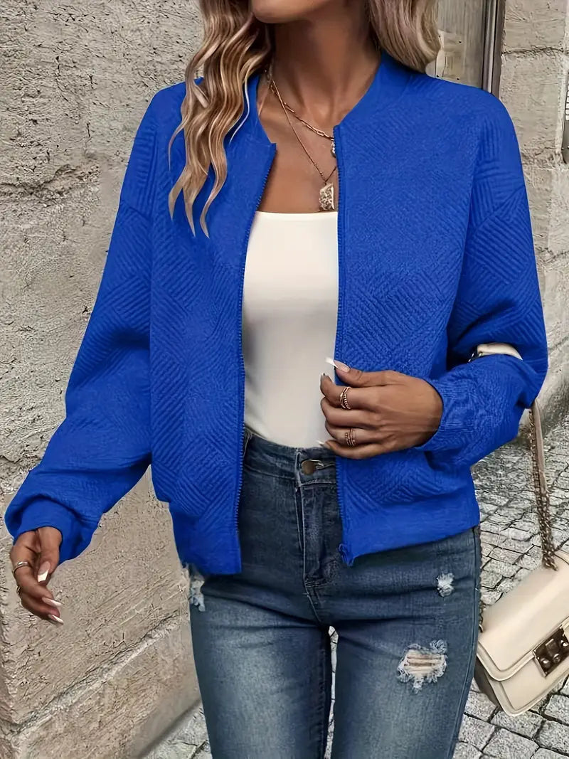 Women's Lightweight Casual Jacket for Autumn in Blue