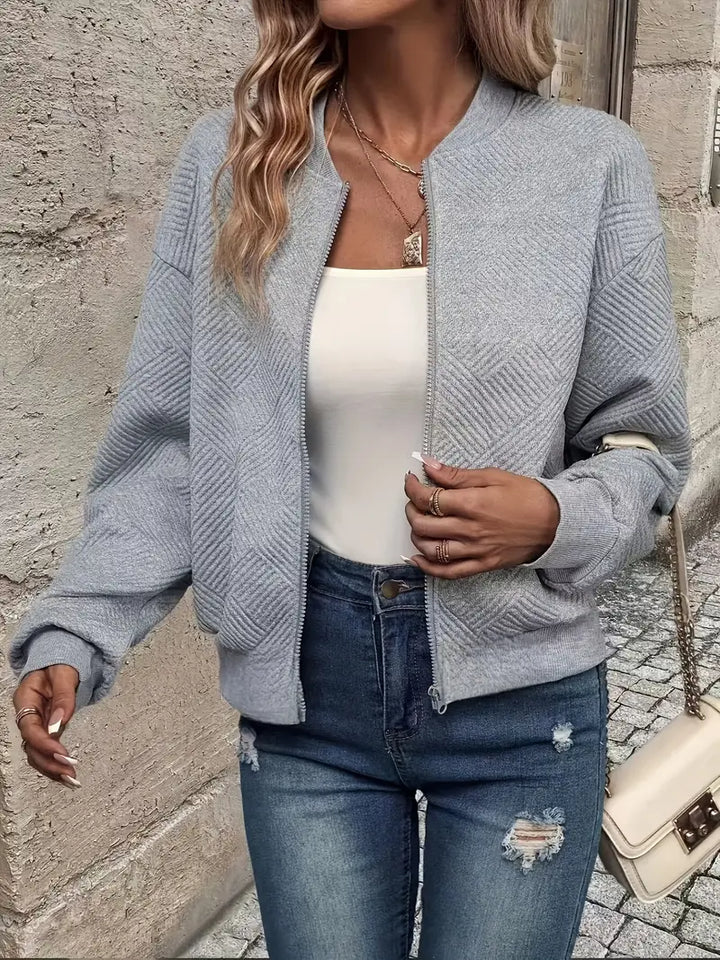Women's Lightweight Casual Jacket for Autumn in Grey