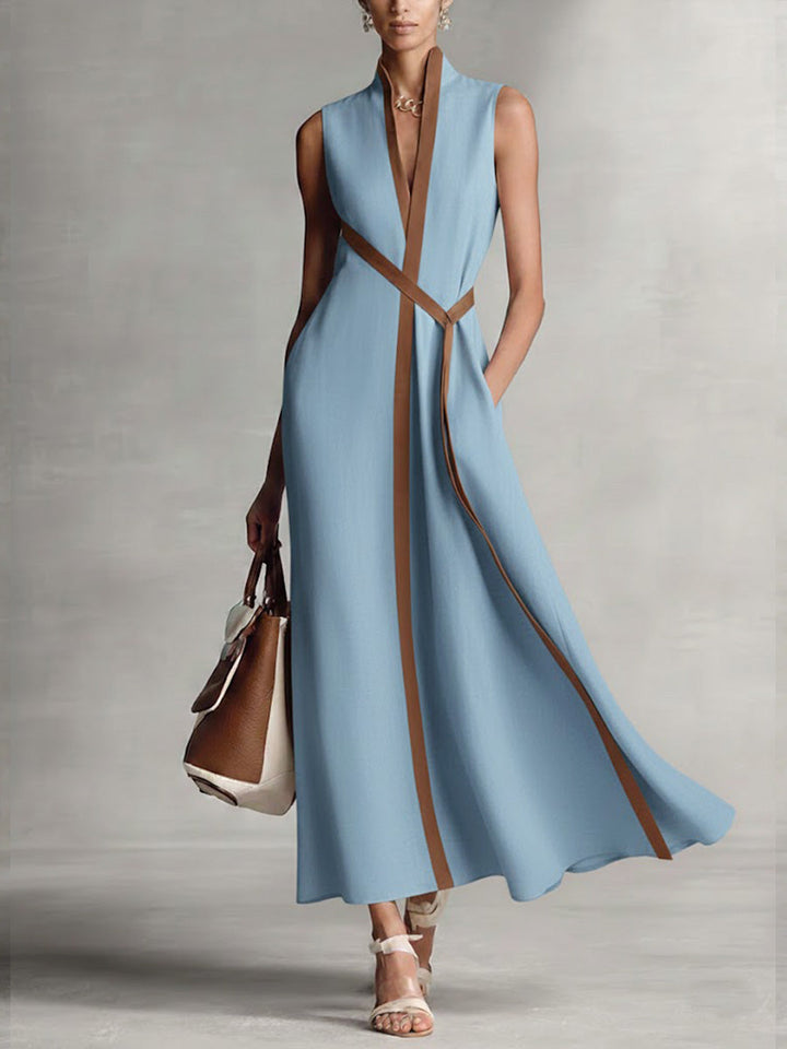 Women's Lightweight Fall Wedding Guest Dress in Blue