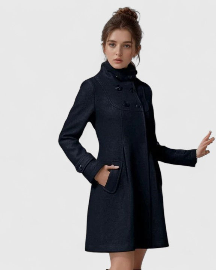 Women's Lightweight Long Coat for Autumn in Black