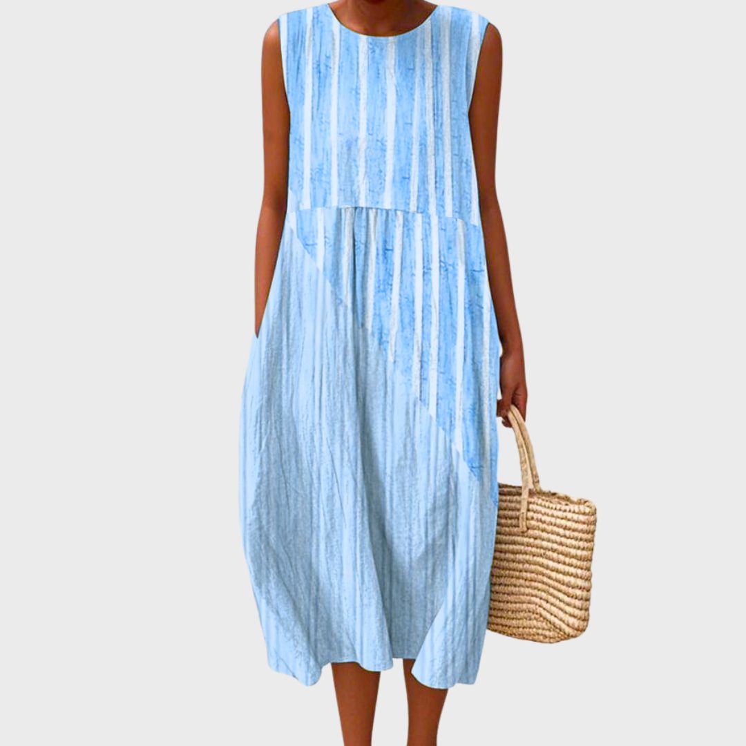 Women's Lightweight Midi Dress for Summer in Blau 2
