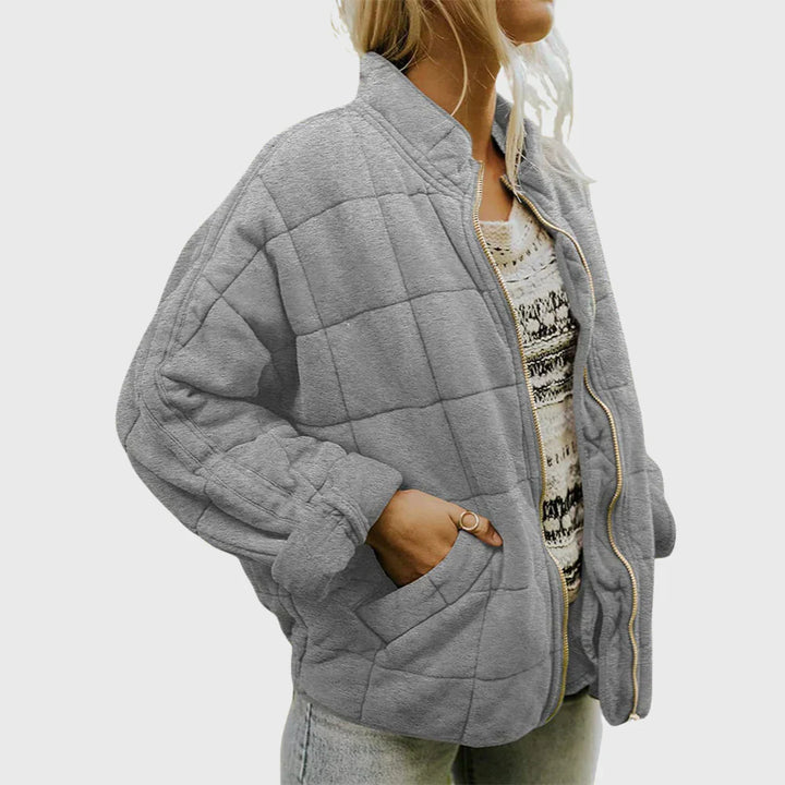 Women's Lightweight Quilted Comfort Jacket in Grey