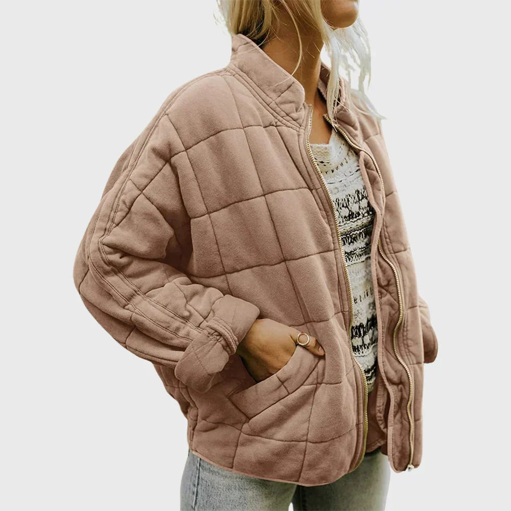 Women's Lightweight Quilted Comfort Jacket in Khaki