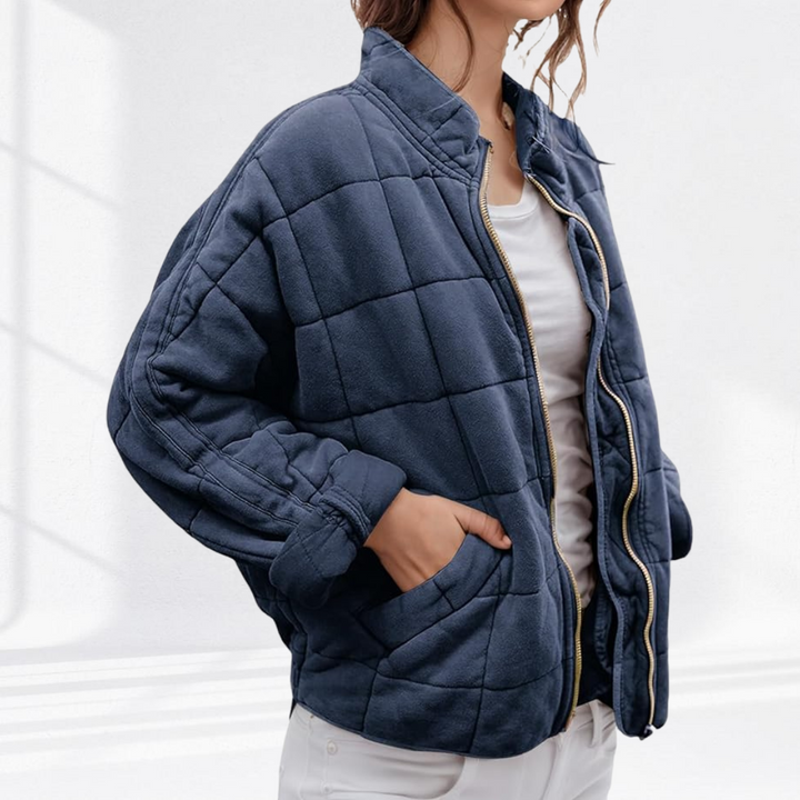 Women's Lightweight Quilted Comfort Jacket in Navy