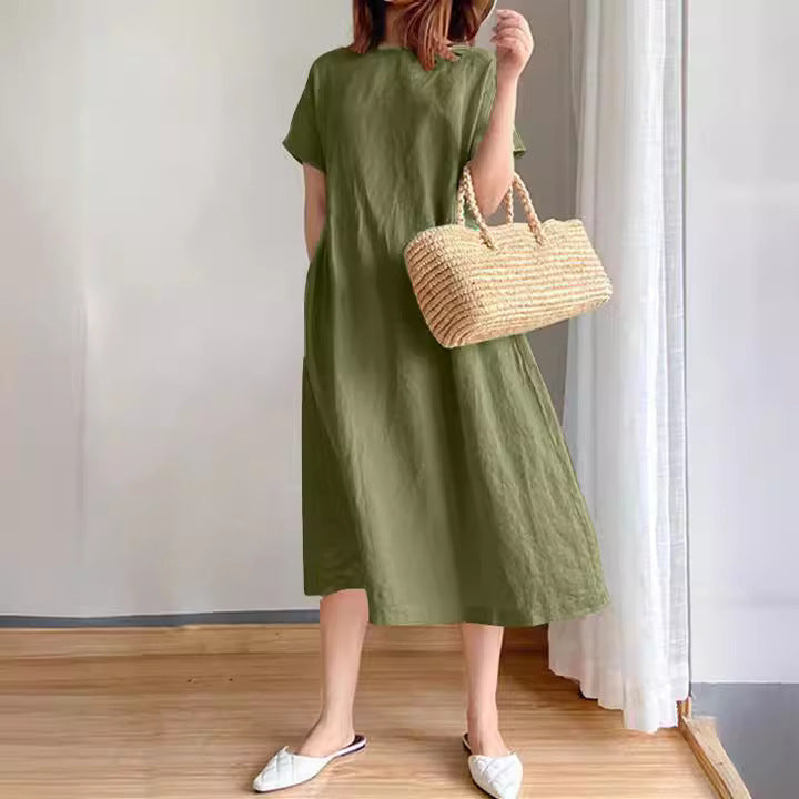 Women's Lightweight Summer Dress for Everyday in Green 2