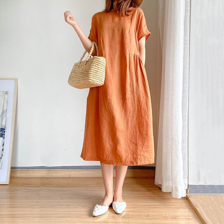 Women's Lightweight Summer Dress for Everyday in Orange