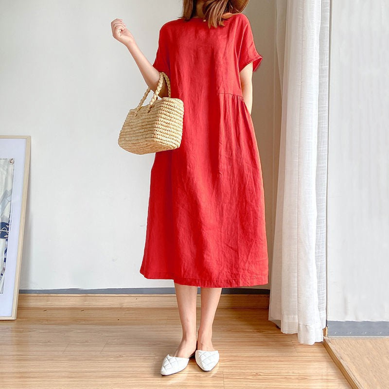 Women's Lightweight Summer Dress for Everyday in Red 1