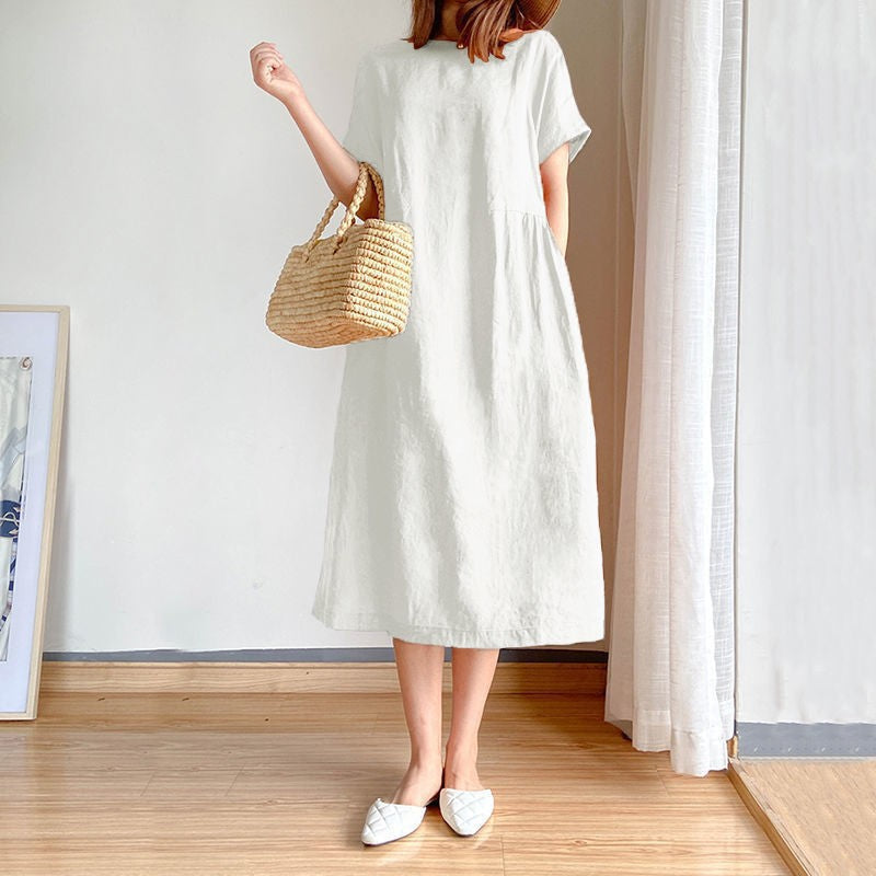 Women's Lightweight Summer Dress for Everyday in White 1