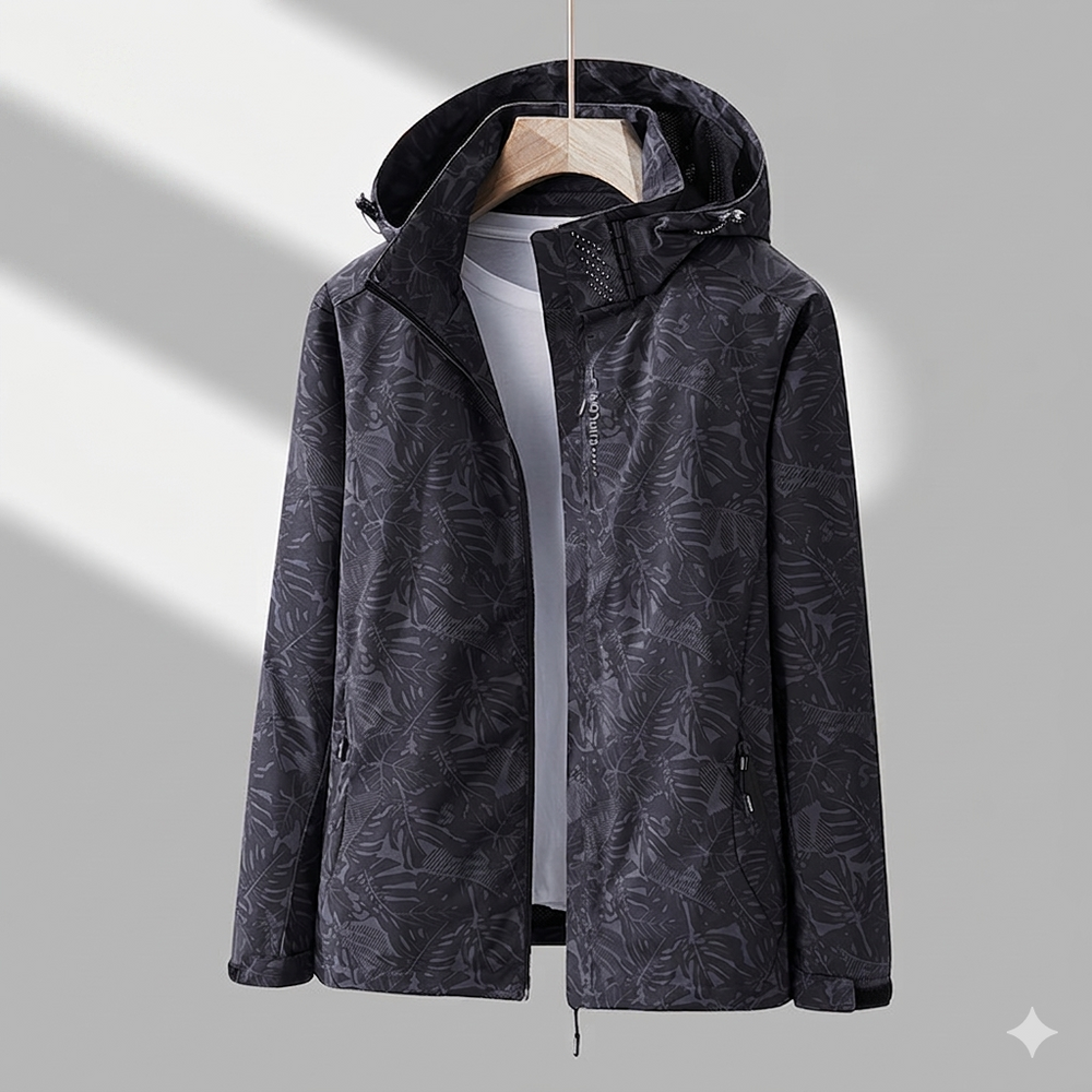 Women's Lightweight Water-Resistant Jacket for Autumn in Black