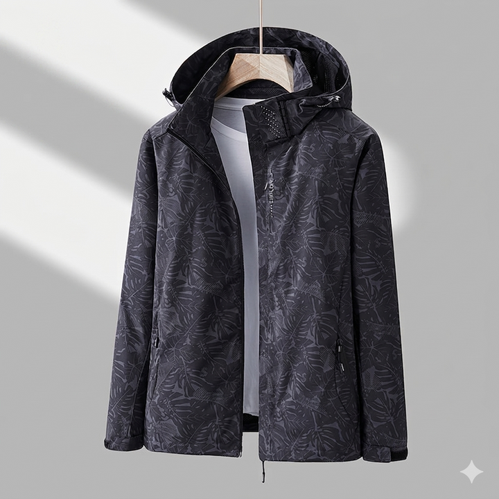 Women's Lightweight Water-Resistant Jacket for Autumn in Black