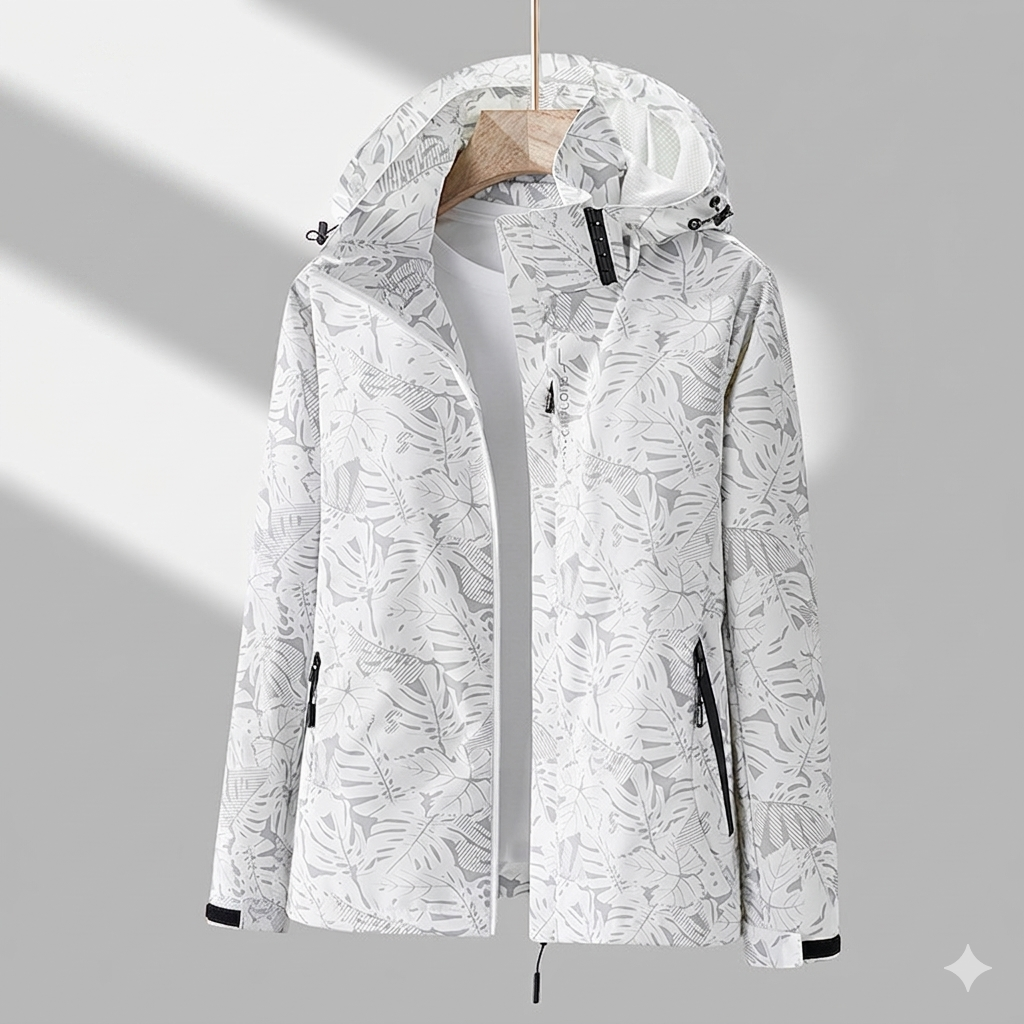 Women's Lightweight Water-Resistant Jacket for Autumn in Grey
