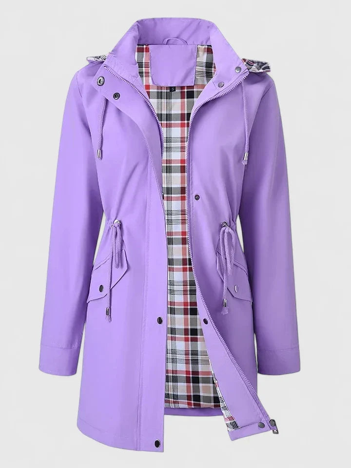 Women's Lightweight Waterproof Jacket for Autumn in Purple