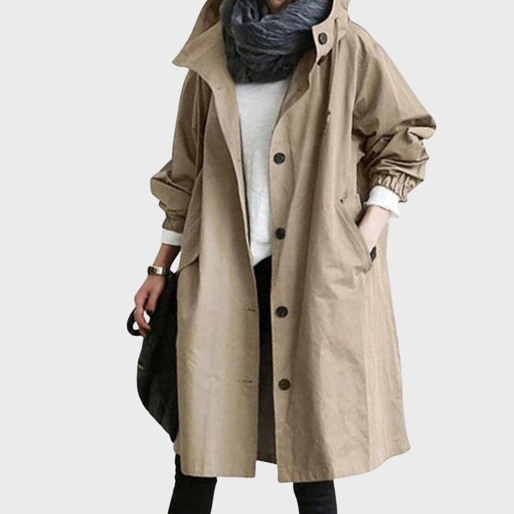 Women's Lightweight Waterproof Trenchcoat for Everyday in Khaki