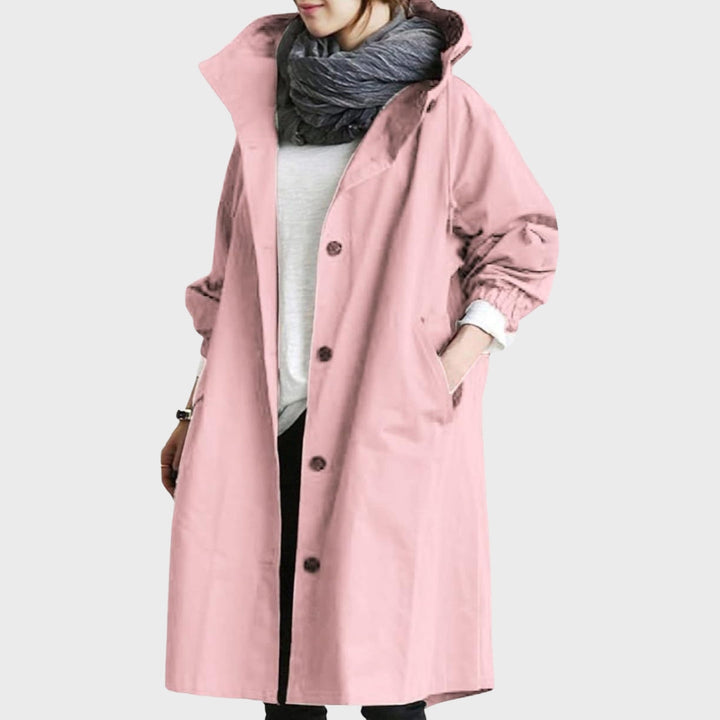 Women's Lightweight Waterproof Trenchcoat for Everyday in Pink