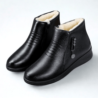 Emily | Women's Lined Ankle Boots with Side Zipper