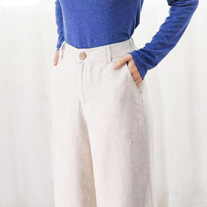 Women's Linen High Waist Wide Leg Pants (7)