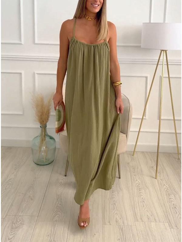 Women's Linen Maxi Dress for Summer (4)