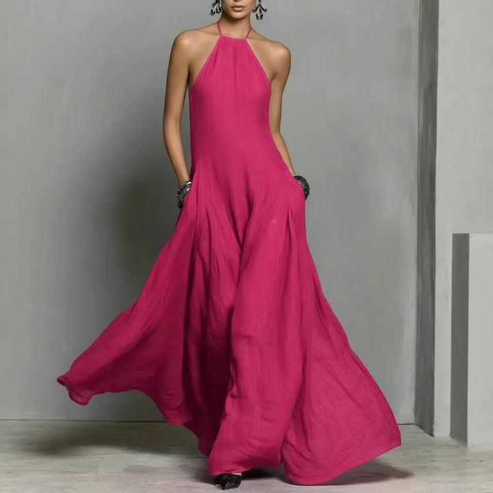 Women's Linen Maxi Halter Dress in 2