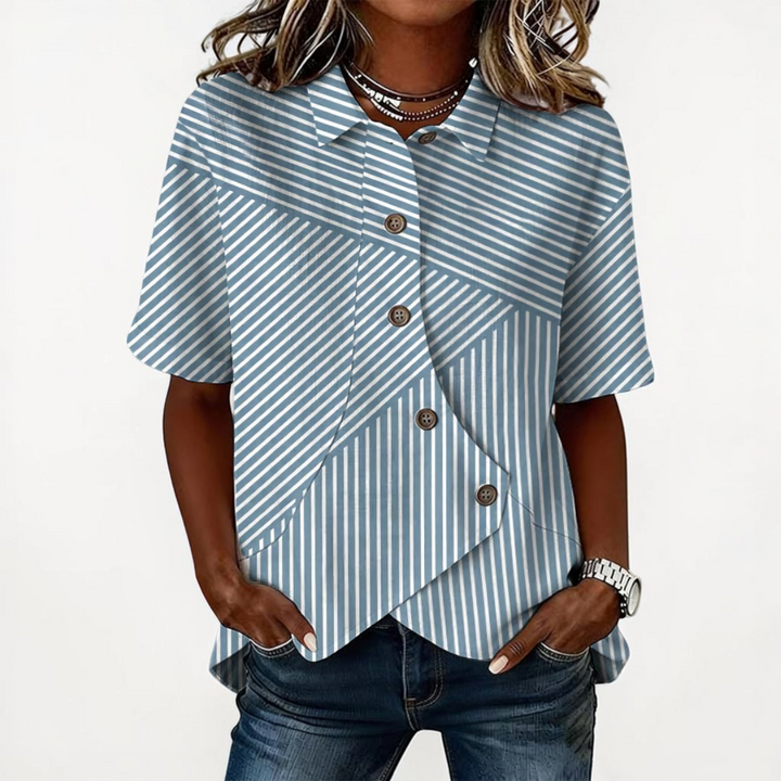 Women's Linen Shirt for Everyday in Blue