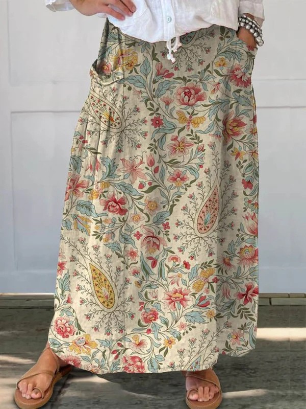 Women's Linen Skirt for Casual Elegance (2)