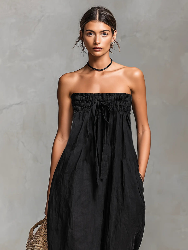 Women's Linen Wide-Leg Jumpsuit for Summer (5)
