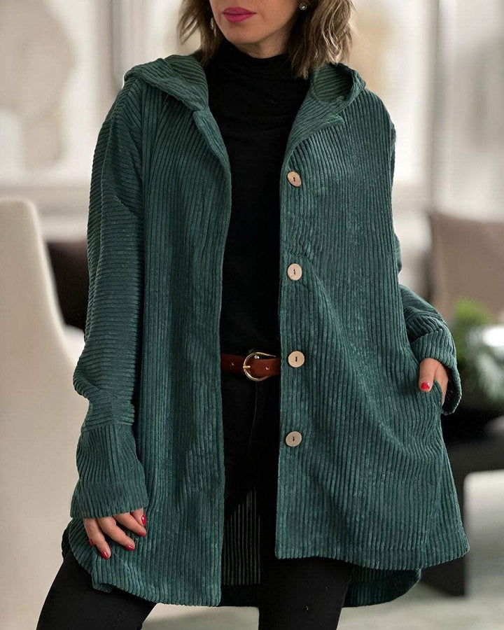 Women's Long Cardigan for Elegant Layering in Green