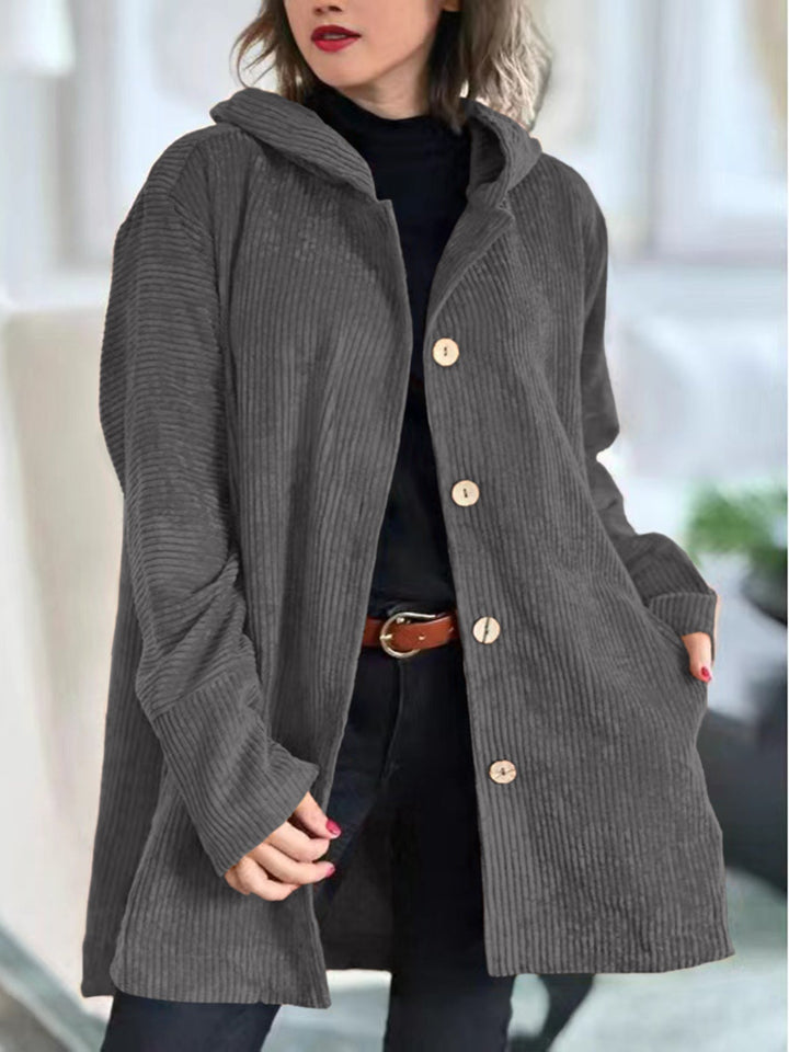 Women's Long Cardigan for Elegant Layering in Grey